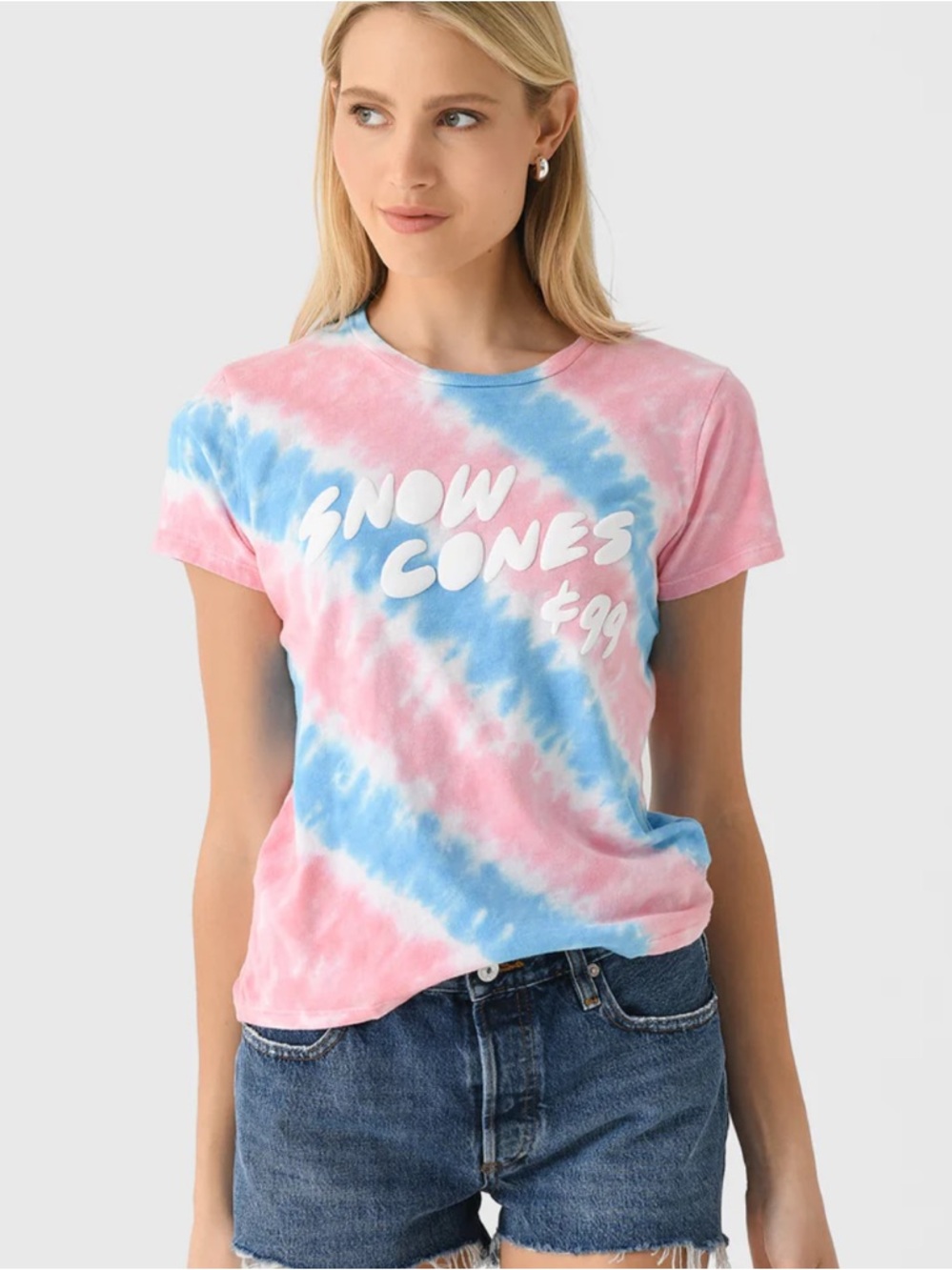 MOTHER
Women's The Lil' Goodie Goodie Tee
Snow Cones Tie-Dye Tee NEW